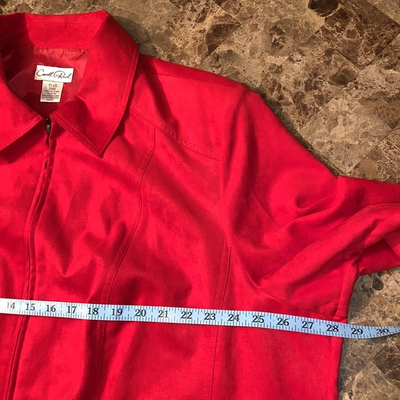 Carroll Reed red jacket, size 24W, EUC - Picture 2 of 5